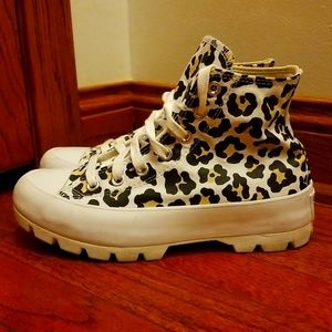 Converse Chuck Taylor All star Leopard Lugged Platform. Size 7